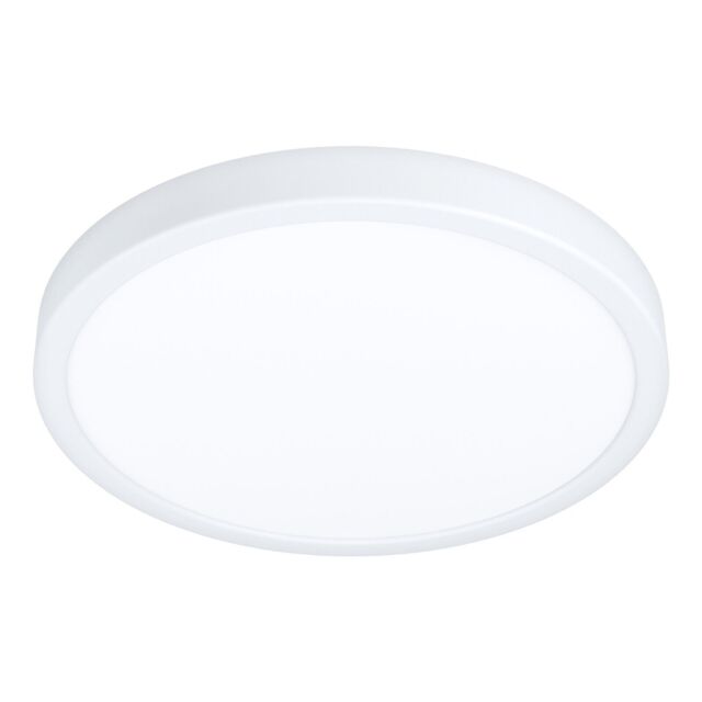 Loops Wall Flush Ceiling Light Colour White Shade White Plastic Bulb LED 20W Included - image 1
