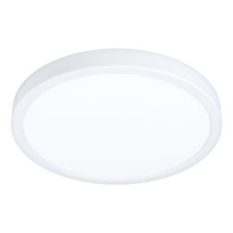 Loops Wall Flush Ceiling Light Colour White Shade White Plastic Bulb LED 20W Included - thumbnail 1