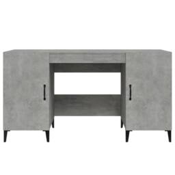 Berkfield Home Spacious Desk Concrete Grey 140x50x75 cm Engineered Wood - Size: 140 x 50 x 75 cm - thumbnail 6
