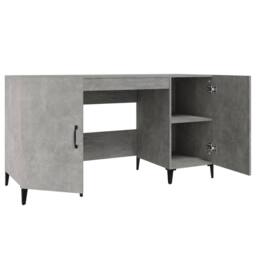 Berkfield Home Spacious Desk Concrete Grey 140x50x75 cm Engineered Wood - Size: 140 x 50 x 75 cm - thumbnail 7