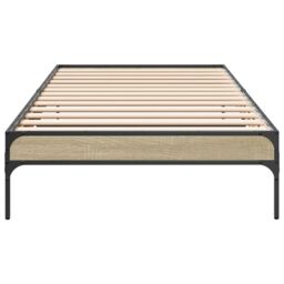 Berkfield Home Bed Frame without Mattress Sonoma Oak 100x200 cm in Brown - thumbnail 4