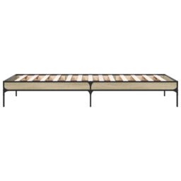 Berkfield Home Bed Frame without Mattress Sonoma Oak 100x200 cm in Brown - thumbnail 5