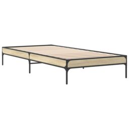 Berkfield Home Bed Frame without Mattress Sonoma Oak 100x200 cm in Brown - thumbnail 6
