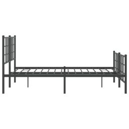 Berkfield Home Metal Bed Frame without Mattress with Footboard Black 135x190cm - Size: 135x190 cm - thumbnail 6