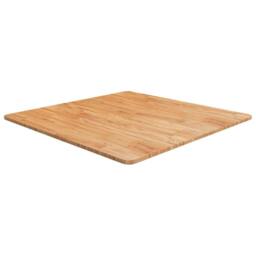 Berkfield Home Square Table Top Light Brown 80x80x1.5cm Treated Solid Wood Oak - Size: 80x80x1.5 cm - thumbnail 2