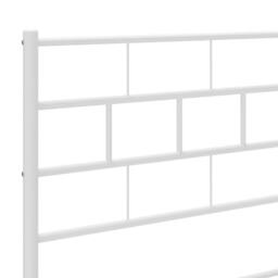 Berkfield Home Metal Bed Frame with Headboard & Footboard White 120x200 cm - Size: Small Double - thumbnail 8