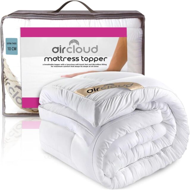 GAVENO CAVAILIA Mattress Topper 10cm in White - Size: Double - image 1