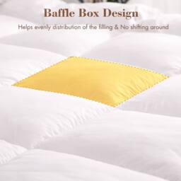 Dragodirect Luxury Plush 4 Inch Mattress Topper Soft Comfort Layer in White - Size: Single - thumbnail 4