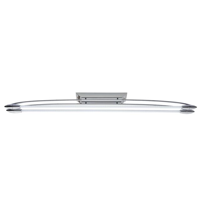 Loops Flush Ceiling Light - Chrome Plate & Opal Glass - 2 x 16W LED T5 - Bulb Included in Clear - image 1