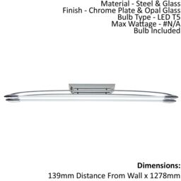 Loops Flush Ceiling Light - Chrome Plate & Opal Glass - 2 x 16W LED T5 - Bulb Included in Clear - thumbnail 2