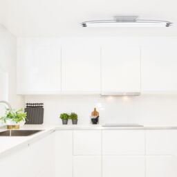 Loops Flush Ceiling Light - Chrome Plate & Opal Glass - 2 x 16W LED T5 - Bulb Included in Clear - thumbnail 3