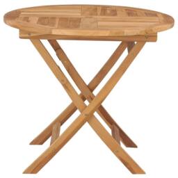 Berkfield Home Folding Garden Table 85x76 cm Solid Teak Wood in Brown - thumbnail 4