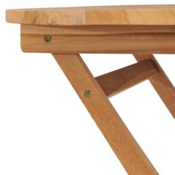 Berkfield Home Folding Garden Table 85x76 cm Solid Teak Wood in Brown - thumbnail 6