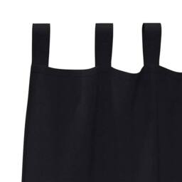 Berkfield Home Modern Curtains with Curtains 2 pcs Black 260 x 140 cm Polyester - thumbnail 5