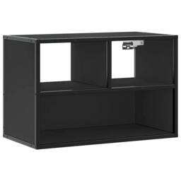 Berkfield Home TV Cabinet Black 60x31x39.5 cm Engineered Wood & Metal