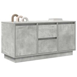 Berkfield Home TV Cabinet with LED Lights Concrete Grey 100x41x50 cm - Size: 100 x 41 x 50 cm - thumbnail 5