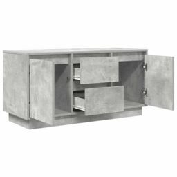 Berkfield Home TV Cabinet with LED Lights Concrete Grey 100x41x50 cm - Size: 100 x 41 x 50 cm - thumbnail 6