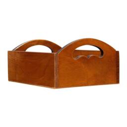 EONLION 6 Compartment Wooden Organizer Tray with Handle in Brown - Size: 500mm - thumbnail 3