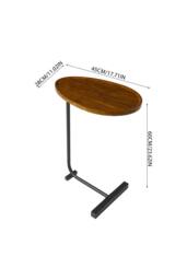 Metal‑Frame Side Table with E1‑Grade MDF Tabletop in Walnut - thumbnail 7