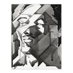 "Artery8 Self Portrait Watercolour Reijer Stolk Wall Art Poster Print in Grey - Size: W12"" x H16""" - thumbnail 1
