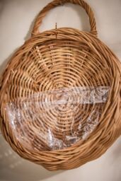 Dibor Set of 2 Round Wall Hanging Indoor Planter Baskets in Natural - thumbnail 4