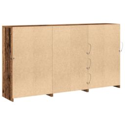 Berkfield Home Sideboard with LED Lights Old Wood 181.5x37x100 cm Engineered Wood in Brown - thumbnail 8