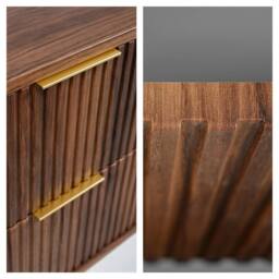 Heze Furniture Elegance Glamour Style 2 Drawer Bathroom Vanity Cabinet 120cm in Brown - thumbnail 7