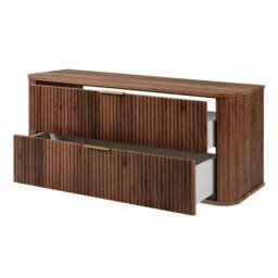 Heze Furniture Elegance Glamour Style 2 Drawer Bathroom Vanity Cabinet 120cm in Brown - thumbnail 4