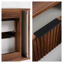 Heze Furniture Elegance Glamour Style 2 Drawer Bathroom Vanity Cabinet 120cm in Brown - thumbnail 6