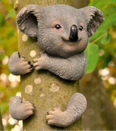 Marco Paul Tree Peeker Hugger Koala Bear Statue in Grey - thumbnail 1