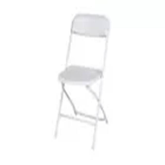 EONLION White Folding Metal Chairs, Plastic Chairs, Festival Seating - image 1