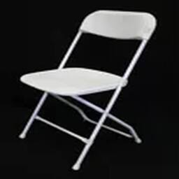 EONLION White Folding Metal Chairs, Plastic Chairs, Festival Seating - thumbnail 2