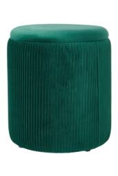 Living and Home Modern Round Storage Ottoman in Green - thumbnail 2