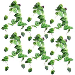 Leaf 6 x 120cm Artificial Hanging Trailing Plant Alocasia Dragon Scale Green - Size: 6 x 120 cm - thumbnail 1