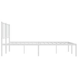 Berkfield Home Metal Bed Frame with Headboard White 180x200 cm Super King - thumbnail 7