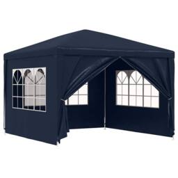 Berkfield Home Party Tent 3x3 m Blue in Navy - thumbnail 2