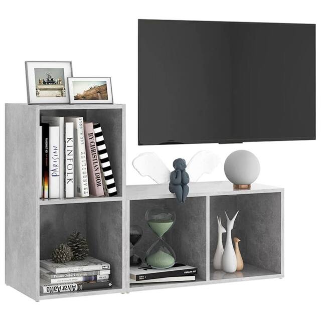 Berkfield Home TV Cabinets 2 pcs Concrete Grey 72x35x36.5 cm Engineered Wood - image 1