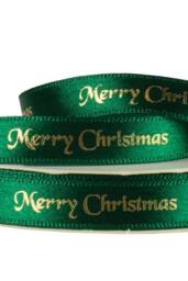 KDMD Green & Gold Merry Christmas Satin Ribbon 10mm - thumbnail 6