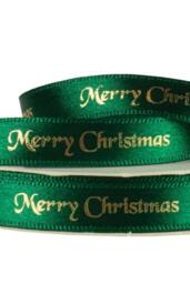 KDMD Green & Gold Merry Christmas Satin Ribbon 10mm - thumbnail 5