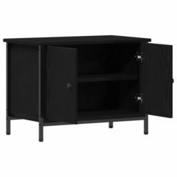Berkfield Home Black Oak TV Stand Black Oak Engineered wood 60 x 35 x 45 cm - thumbnail 5