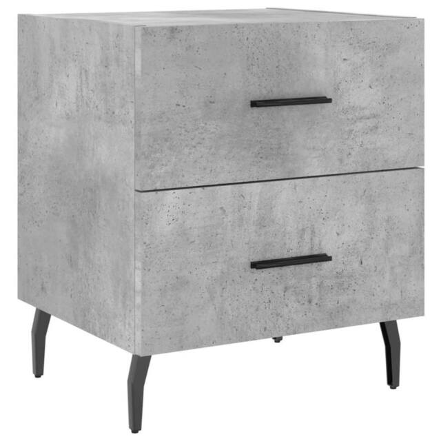 Berkfield Home Bedside Cabinet Concrete Grey 40x35x47.5 cm Engineered Wood - image 1