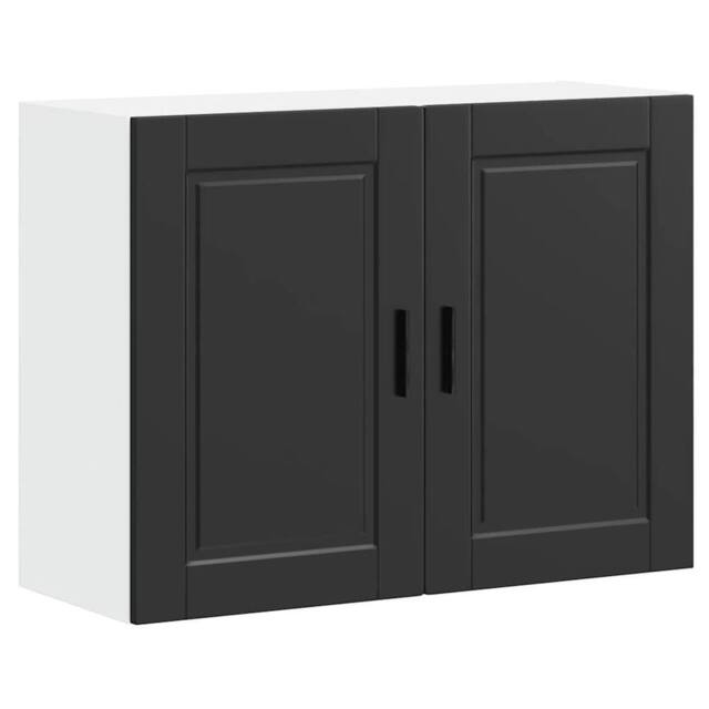 Berkfield Home Kitchen Wall Cabinet Porto Black Engineered Wood - image 1