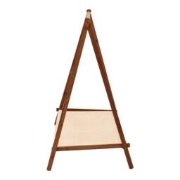 KORVIXA Walnut Wood Folding Bamboo Clothes Rail Rack - thumbnail 3