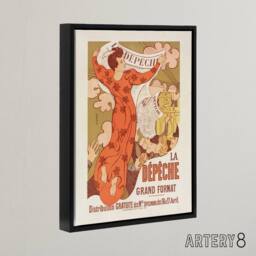 "Artery8 Maurice Denis La Depeche de Toulouse Vintage Advert Framed Canvas Art - Size: W12"" x H16""" - thumbnail 2