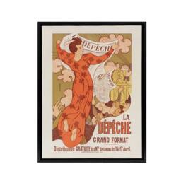 "Artery8 Maurice Denis La Depeche de Toulouse Vintage Advert Framed Canvas Art - Size: W12"" x H16""" - thumbnail 1