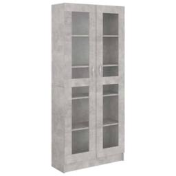 Berkfield Home Vitrine Cabinet Concrete Grey 82.5x30.5x185.5 cm Engineered Wood