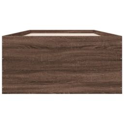 Berkfield Home Bed Frame without Mattress Brown Oak 100x200 cm - thumbnail 4