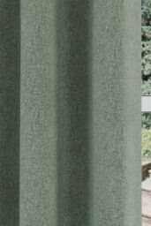 Enhanced Living 'Dallas' Green 100% Blackout, Thermal, Linen Look Pair of Pencil Pleat Curtains - Size: 117 cm width x 229 cm drop - thumbnail 3