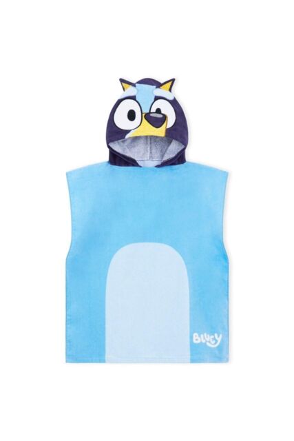 Bluey 3D Towel Beach Hooded Poncho Towel in Blue - image 1