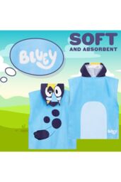 Bluey 3D Towel Beach Hooded Poncho Towel in Blue - thumbnail 6